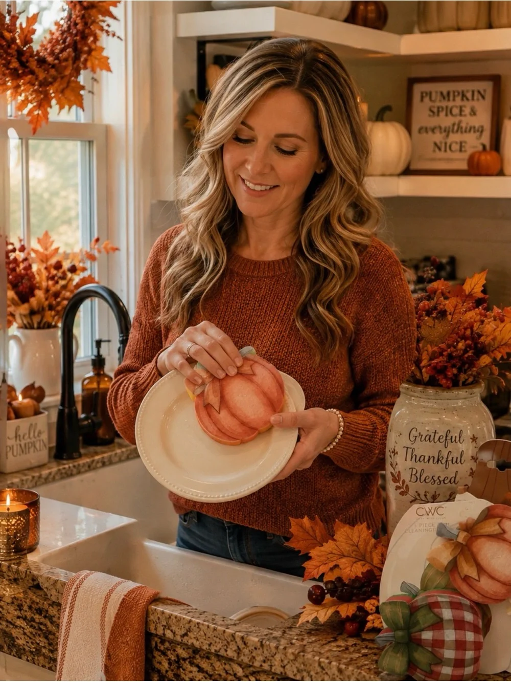 3-Piece Pumpkin Dish Cleaning Sponge Set | Fall Kitchen Decor | NWT